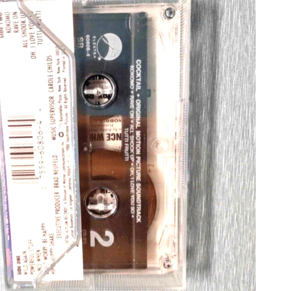 Vntg Cocktails Movie Soundtrack Cassette Tape Collectible Tom Cruise Entertmt - Picture 2 of 5